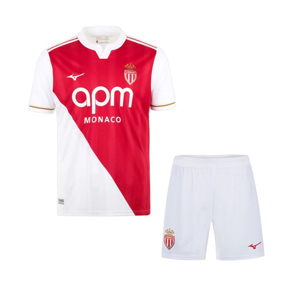 Camiseta AS Monaco Replica Primera Ropa Niño 2025/26